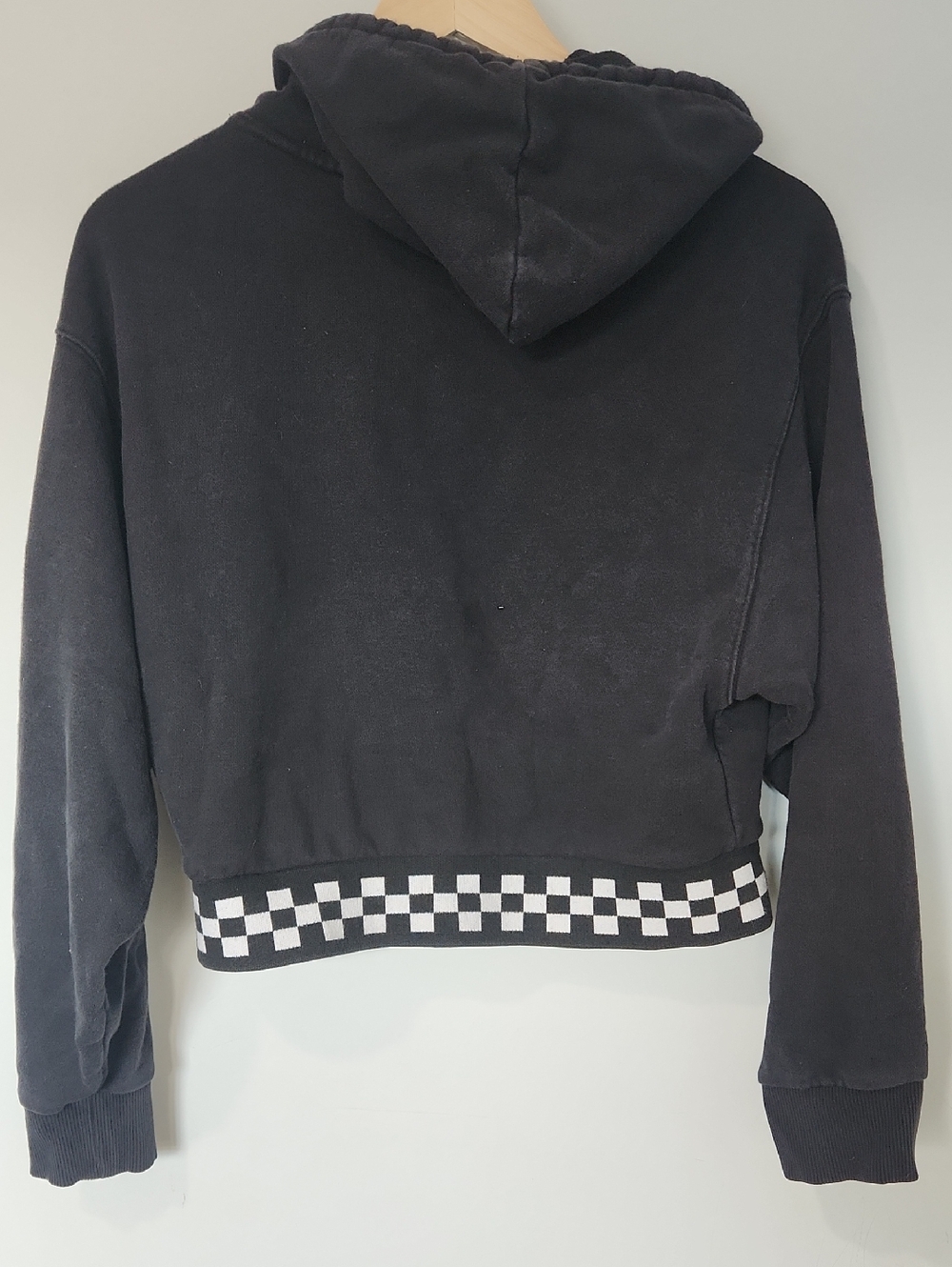 Vans Crop Checker Hoodie Sweatshirt - Picture 5 of 5